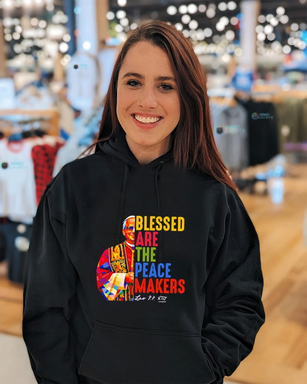 Pope Leo XIV blessed are the peacemakers shirt