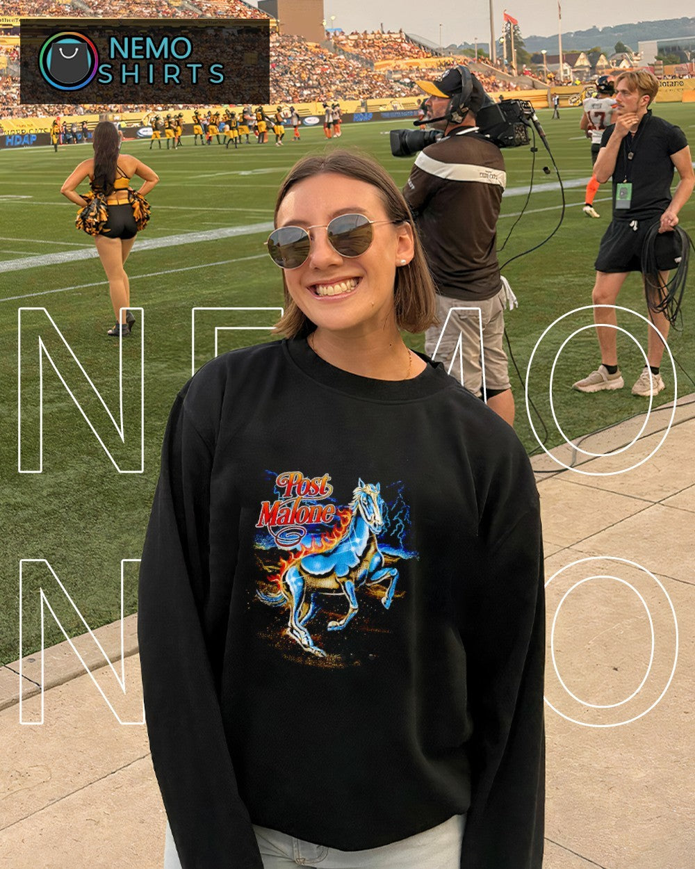 Post Malone chrome horsey graphic shirt