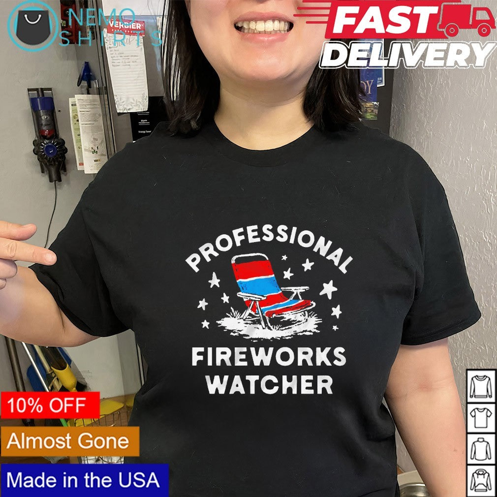 Professional fireworks watcher USA chair shirt