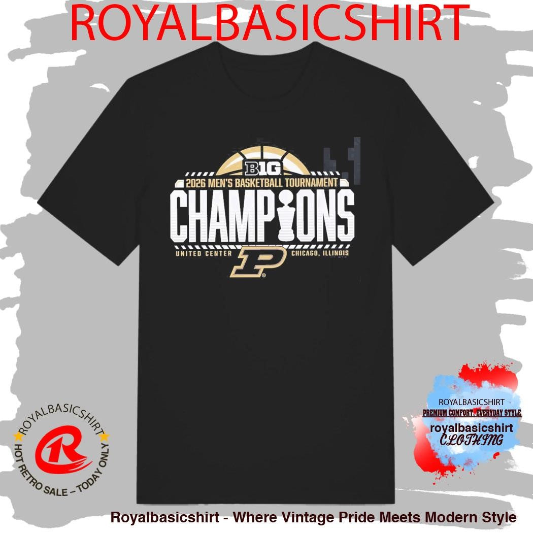 Purdue Boilermakers 2026 Big Ten Men’s Basketball Tournament Champions Locker Room T-Shirt
