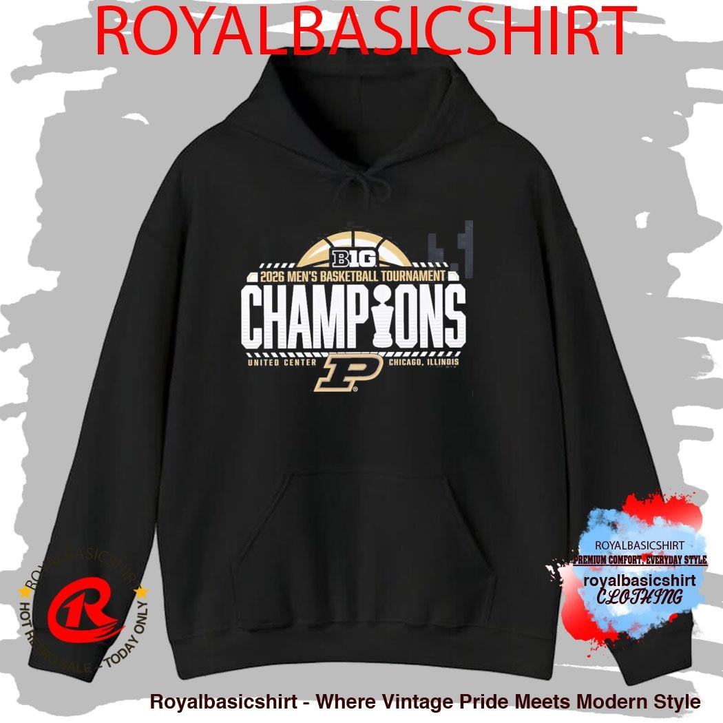 Purdue Boilermakers 2026 Big Ten Men’s Basketball Tournament Champions Locker Room T-Shirt