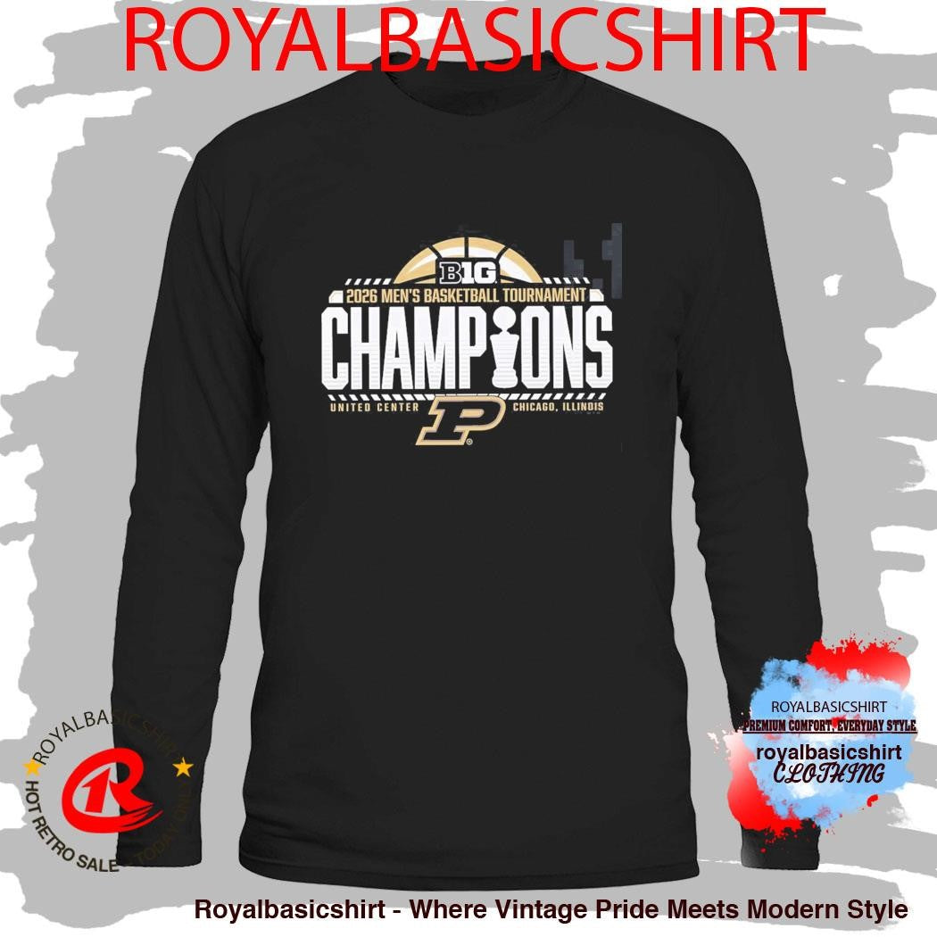 Purdue Boilermakers 2026 Big Ten Men’s Basketball Tournament Champions Locker Room T-Shirt