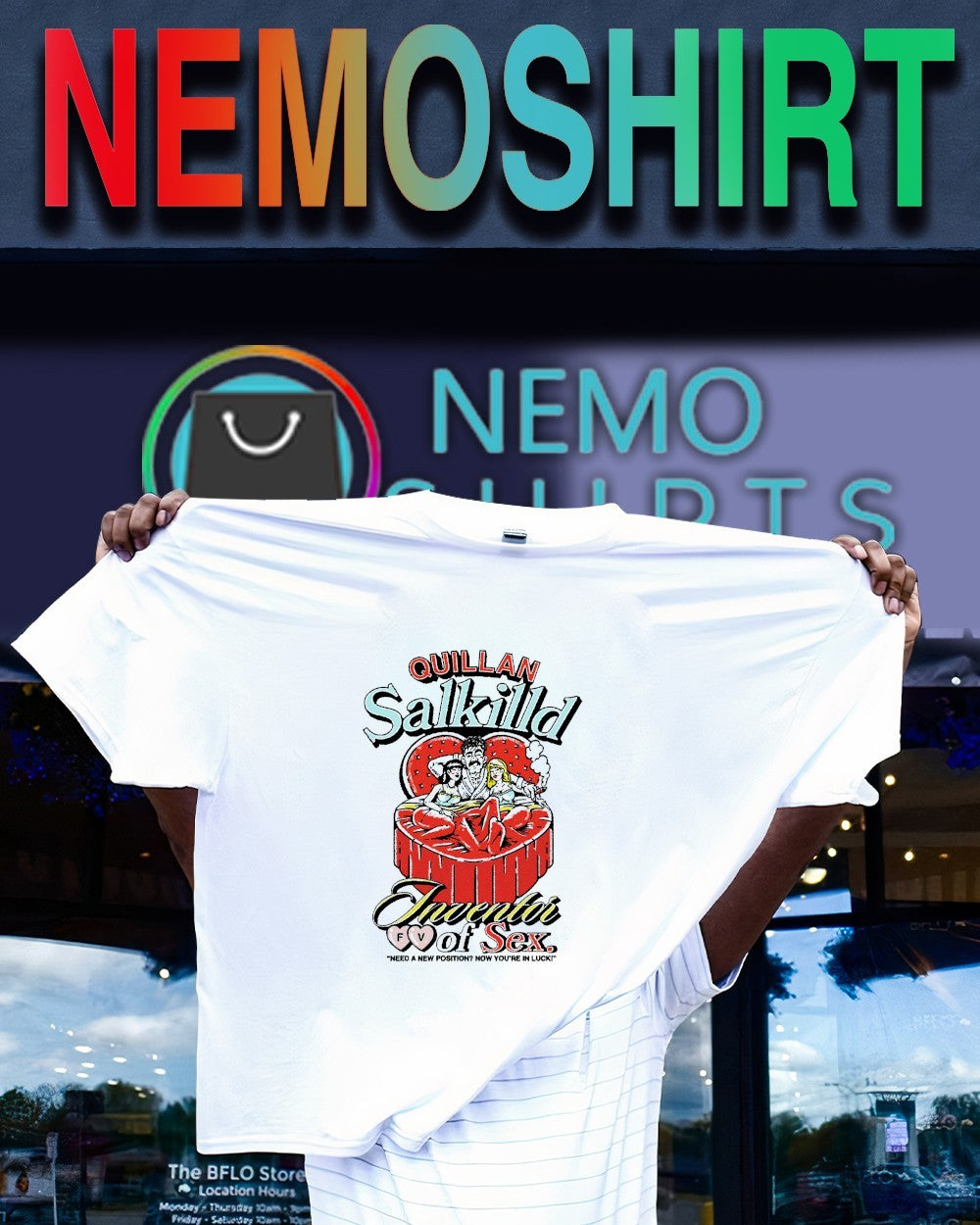 Quillan salkilld inventors of sex shirt