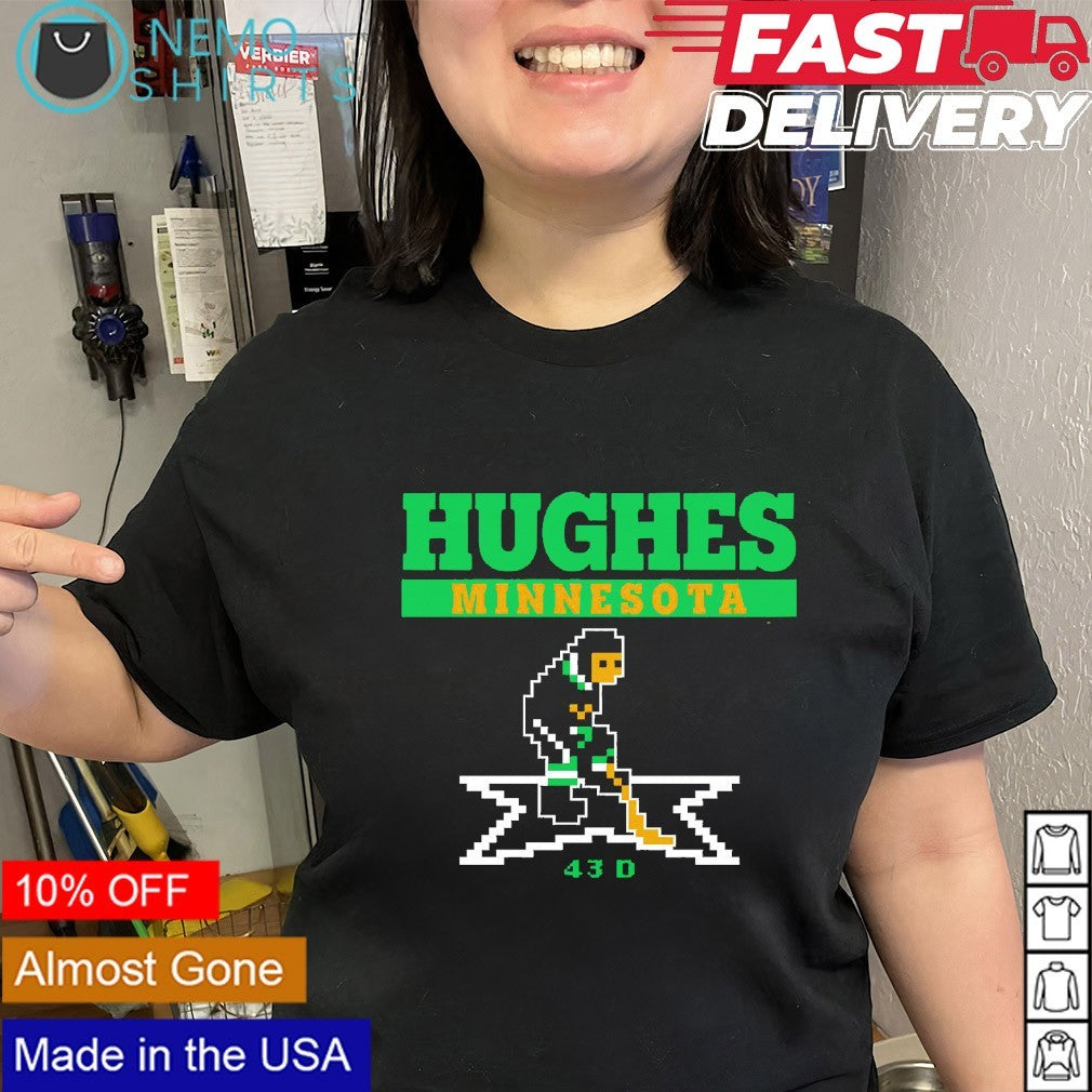 Quinn Hughes Minnesota 43 D Retro Hockey shirt