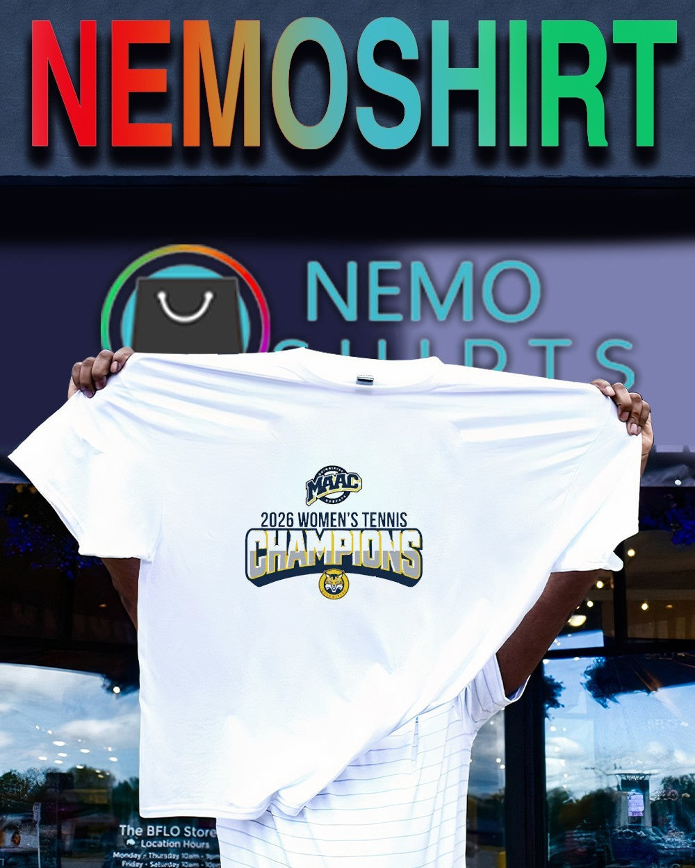 Quinnipiac Bobcats MAAC 2026 women’s tennis champions shirt