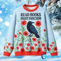 Read Books Fight Fascism Ugly Christmas Sweater