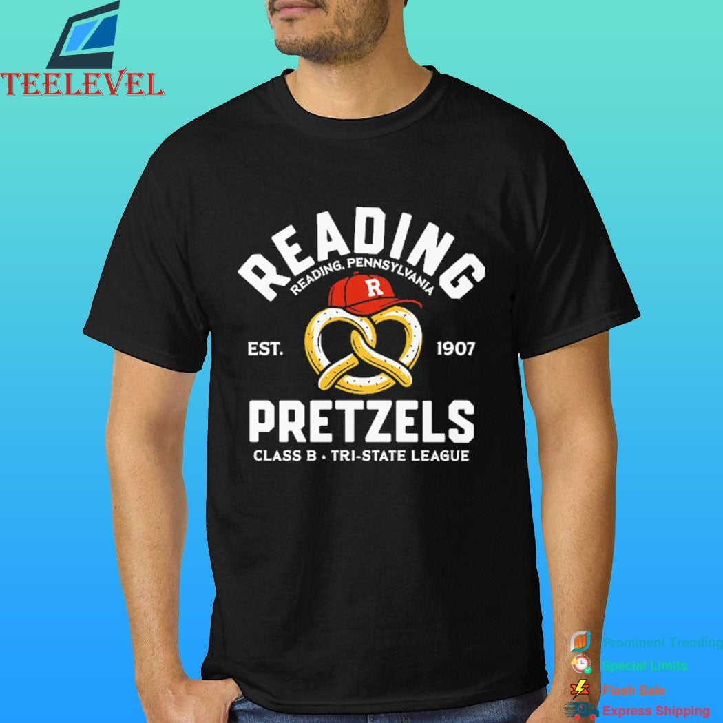Reading Pretzels Baseball Reading Pennsylvania Est 1907 Class B Tri-State League Shirt
