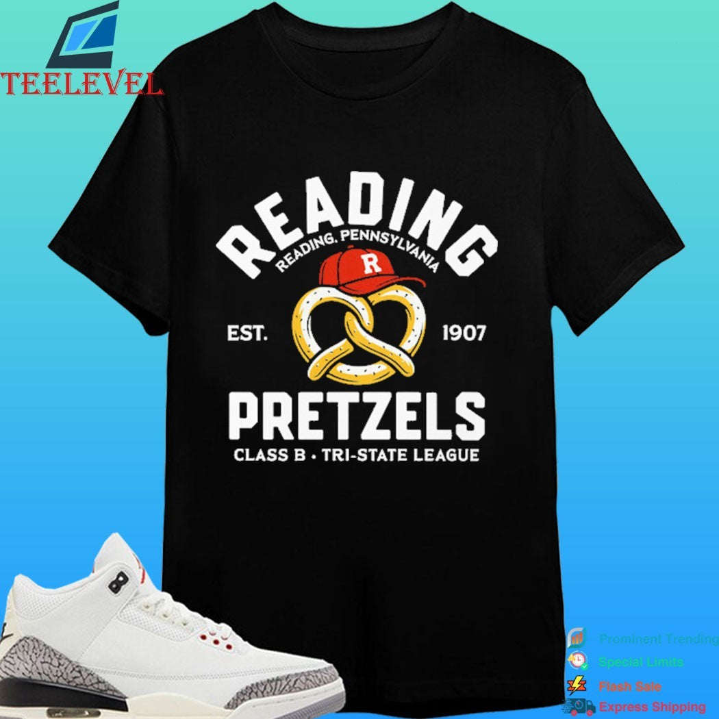 Reading Pretzels Baseball Reading Pennsylvania Est 1907 Class B Tri-State League Shirt