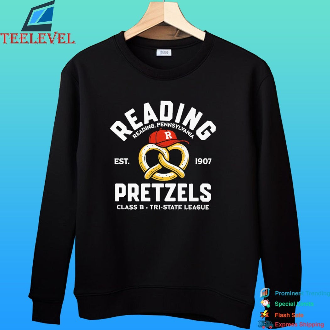 Reading Pretzels Baseball Reading Pennsylvania Est 1907 Class B Tri-State League Shirt