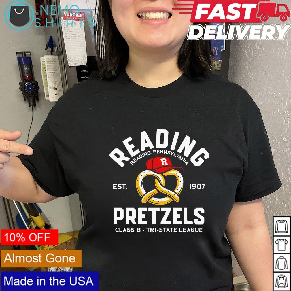 Reading Pretzels baseball class B est 1907 shirt