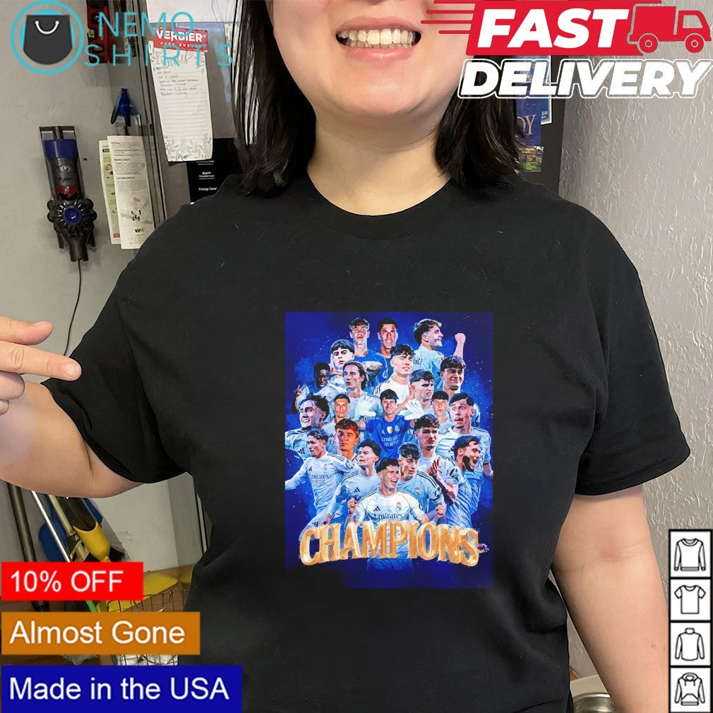 Real Madrid CF UEFA Youth League Champions player team shirt