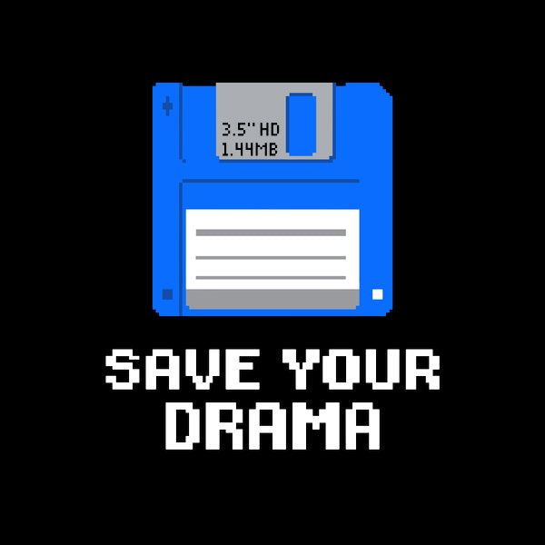 Retro Blue Floppy Disk 90S