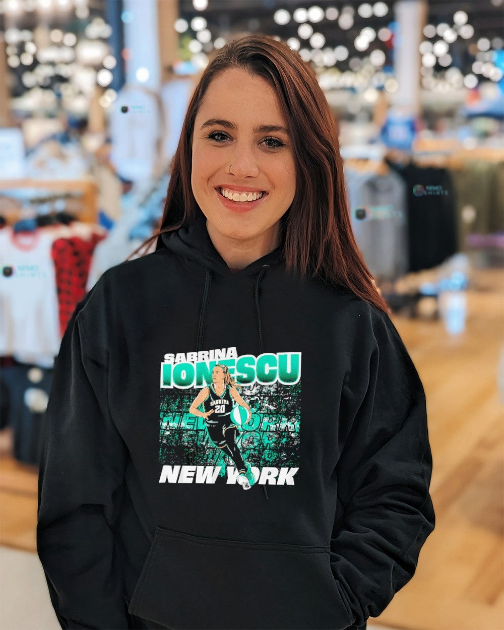 Sabrina Ionescu #20 New York Liberty street ball graphic shirt