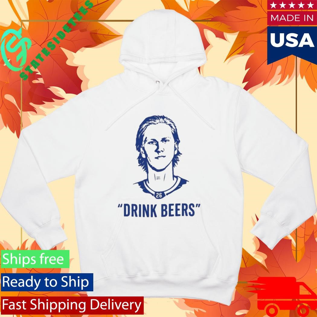 Sam Carrick With Rasmus Dahlin Drink Beer Shirt