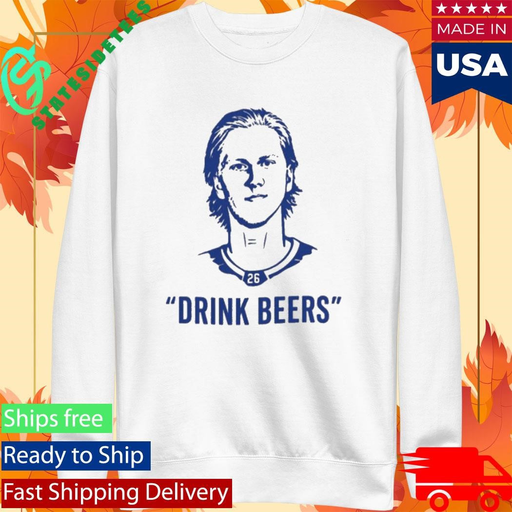 Sam Carrick With Rasmus Dahlin Drink Beer Shirt
