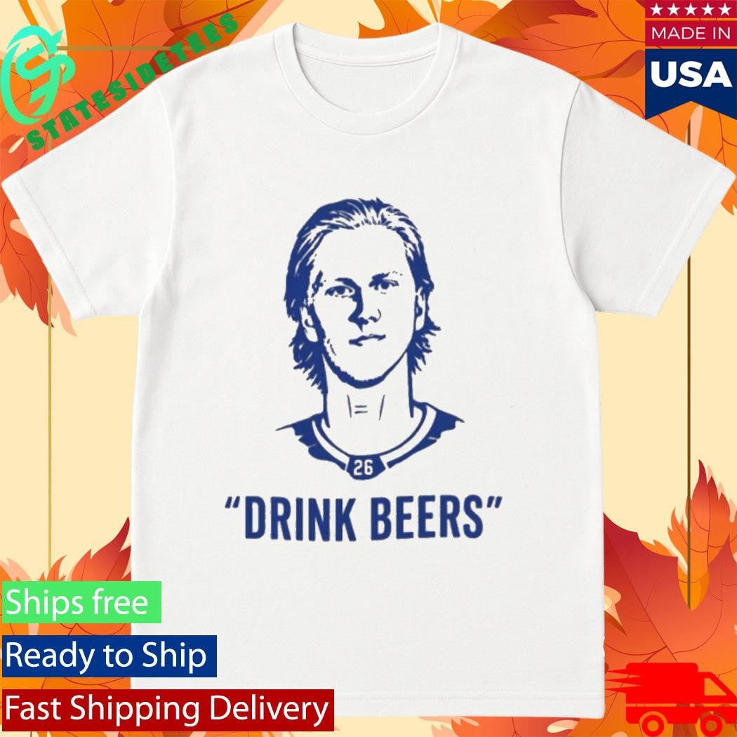 Sam Carrick With Rasmus Dahlin Drink Beer Shirt