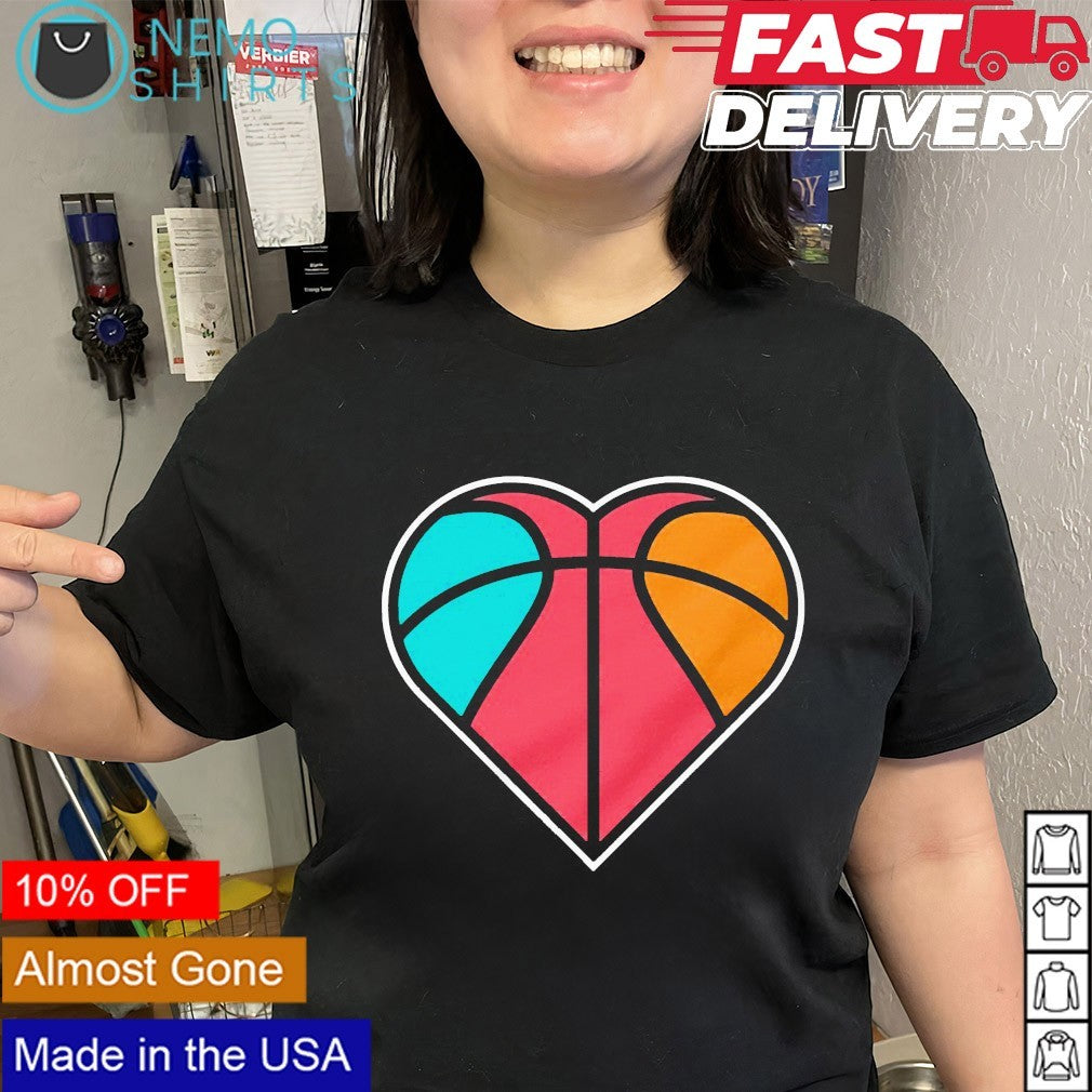 San Antonio Spurs heart-shaped basketball champions shirt