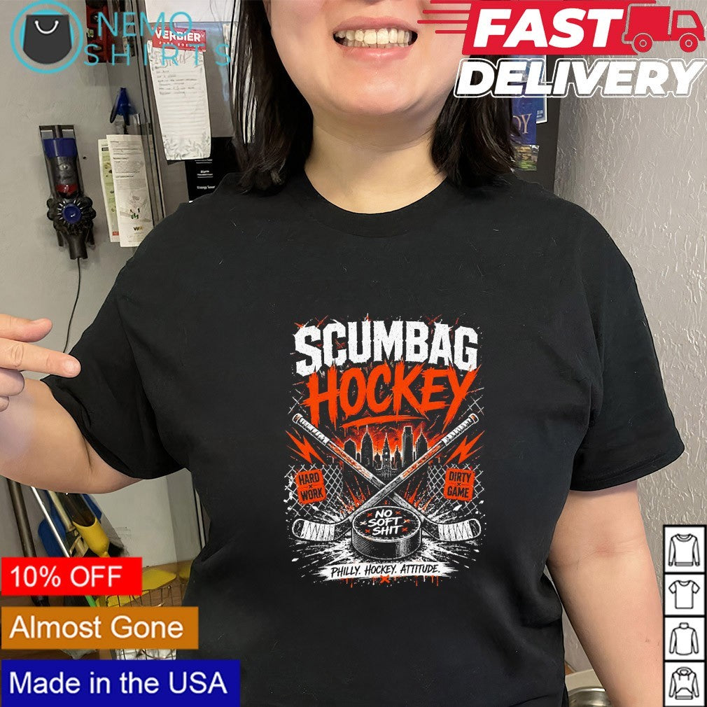 Scumbag hockey Philadelphia Flyers no soft shit Philly hockey attitude shirt