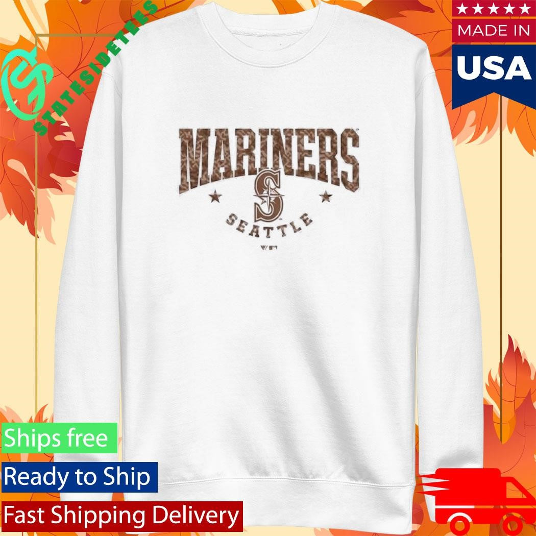 Seattle Mariners 2026 Armed Forces Day Camo Luxe Signature Archway Knit Shirt