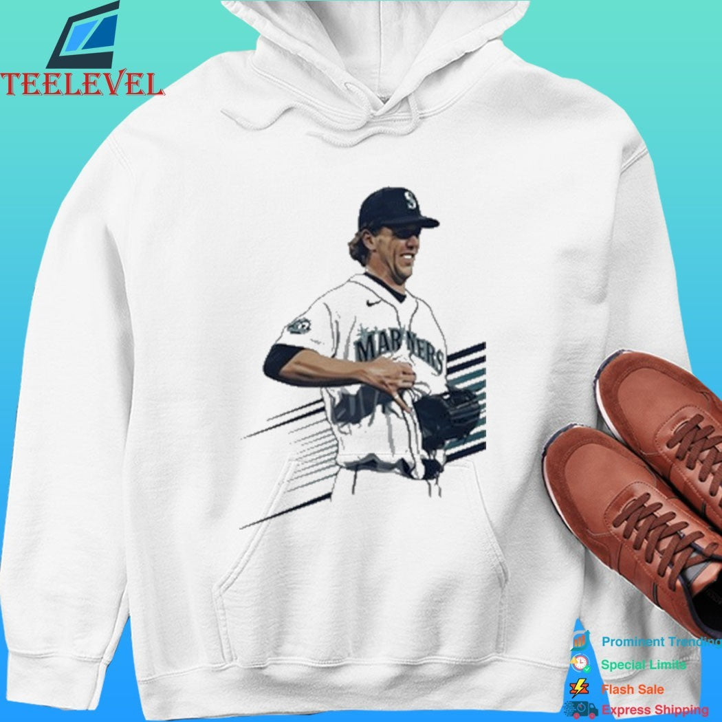 Seattle Mariners Logan Gilbert Baseball Pitcher Catches Ball In Shirt