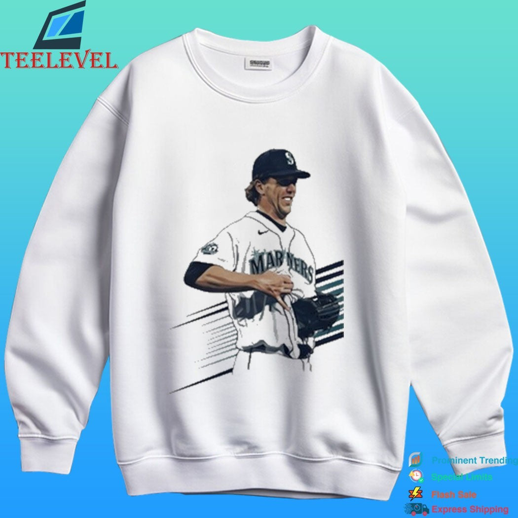 Seattle Mariners Logan Gilbert Baseball Pitcher Catches Ball In Shirt