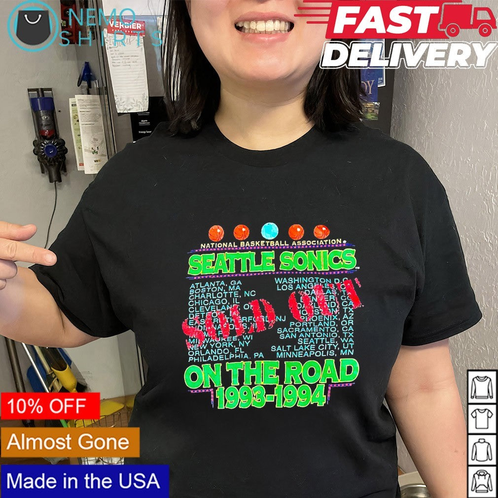 Seattle National basketball association on the road 1993 1994 shirt