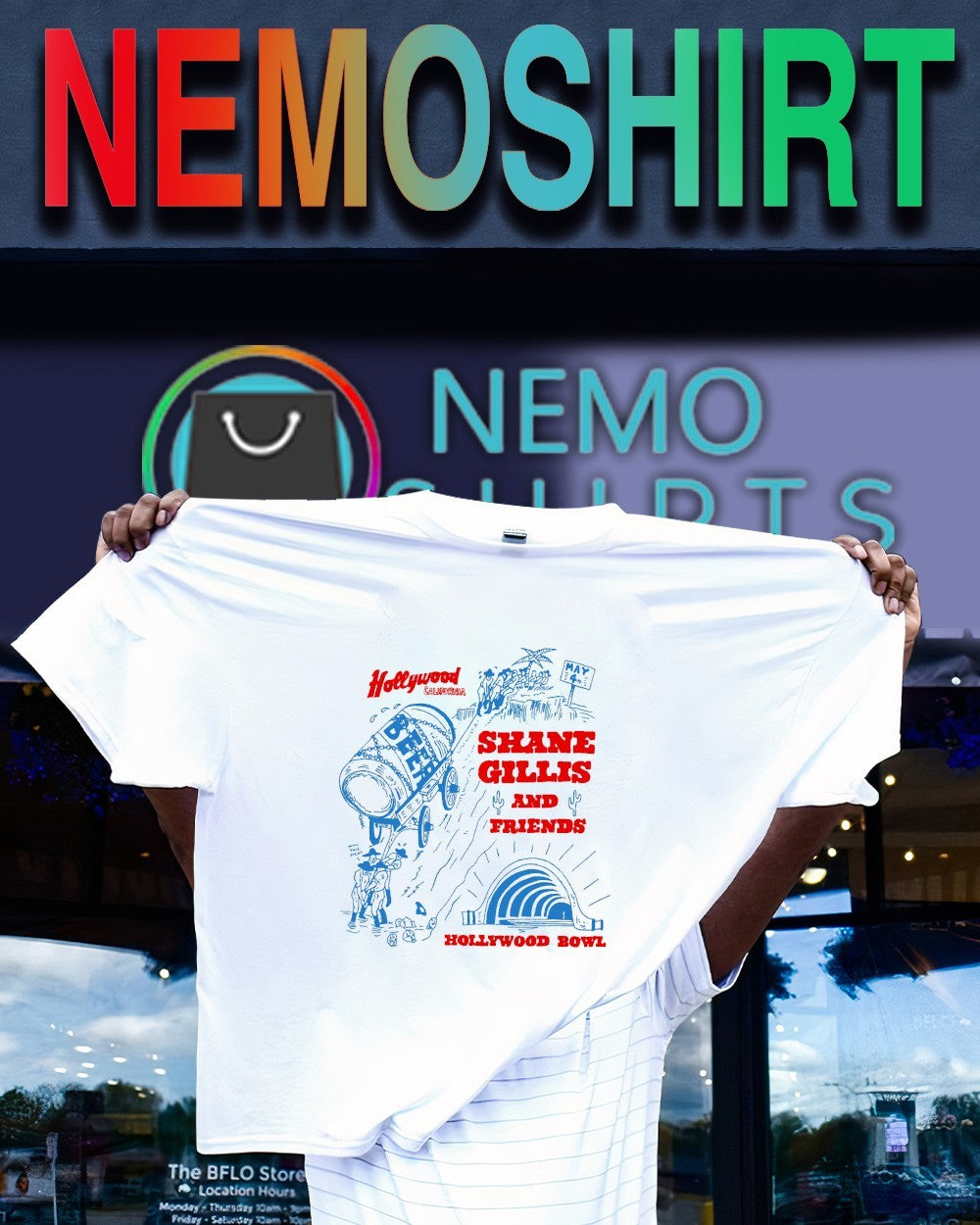 Shane Gillis and Friends Hollywood bowl shirt