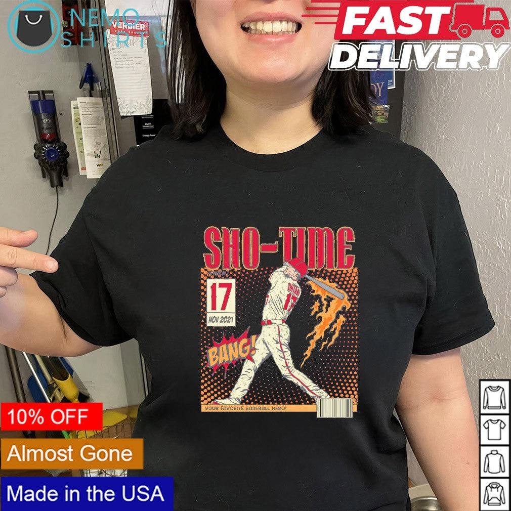 Sho-time Shohei Ohtani Los Angeles Angels bang comic graphic shirt