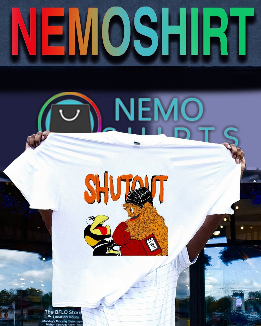 Shutout Gritty beat Iceburgh Philadelphia FLyers vs Pittsburgh Penguins shirt