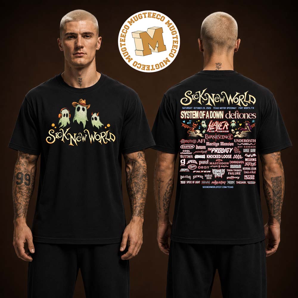 Sick New World 2026 Fort Worth TX Exclusive Tee At Texas Motor Speedway On October 24 2026 Two Sided Unisex Black T-Shirt