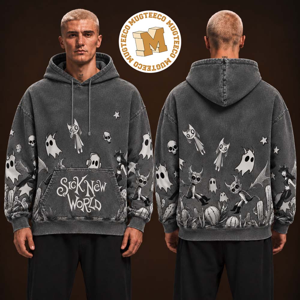 Sick New World 2026 Fort Worth TX Merch Tee At Texas Motor Speedway On October 24 2026 Two Sided Unisex Washed Hoodie Shirt