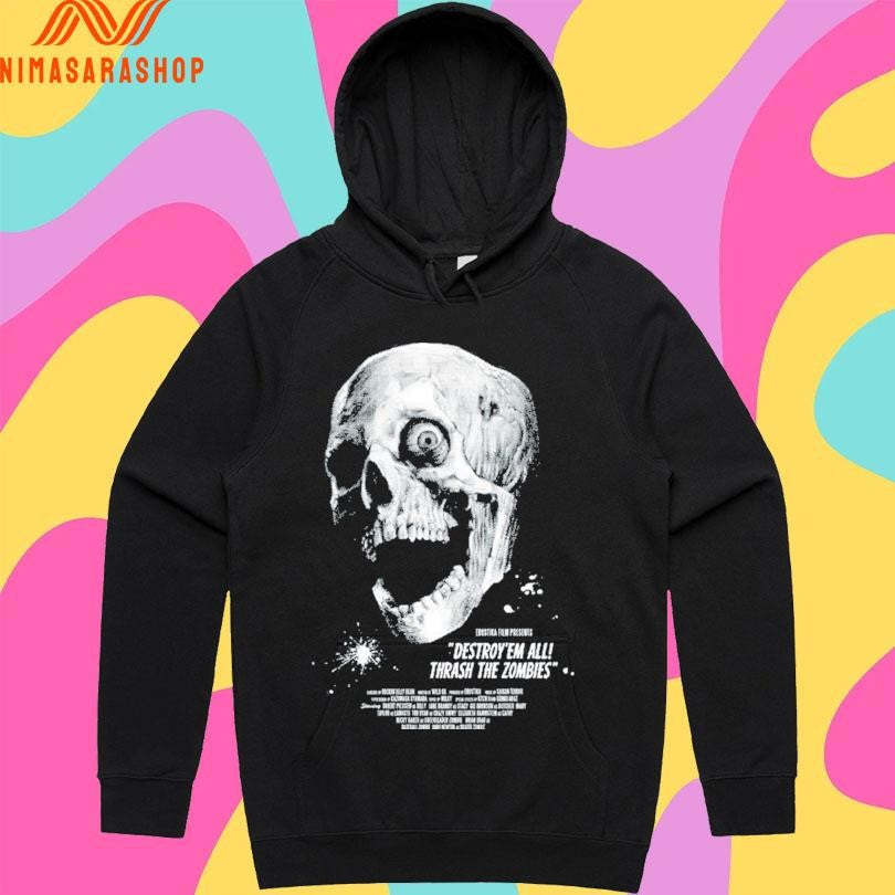 Skull Destroy’ Em All Thrash The Zombies Shirts