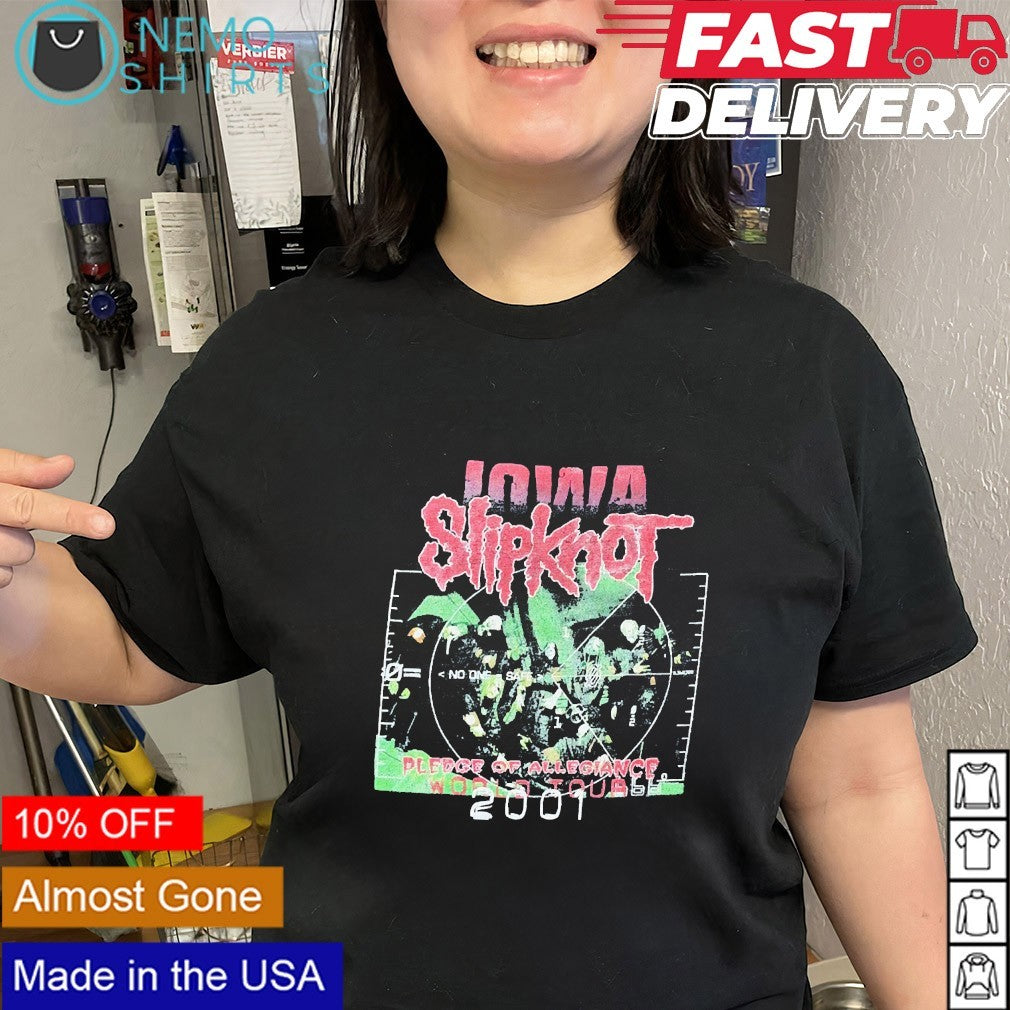 Slipknot Iowa World Tour 2001 Pledge of Allegiance shirt