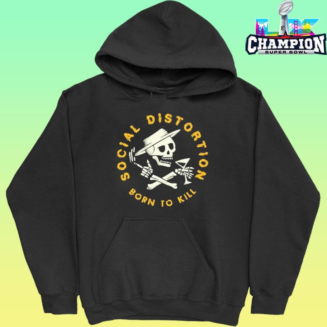 Social Distortion Born To Kill Crossed Skelly Emblem Shirt