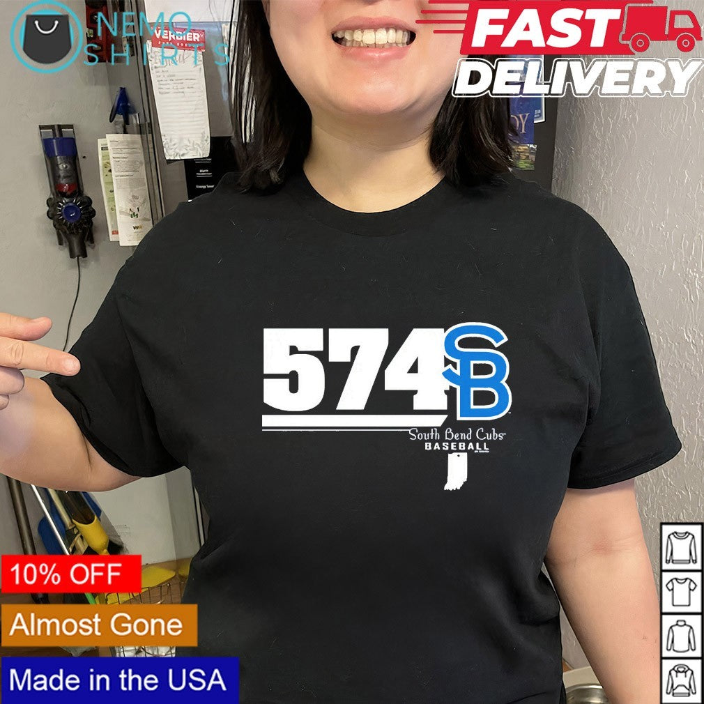 South Bend Cubs baseball 574 area code shirt