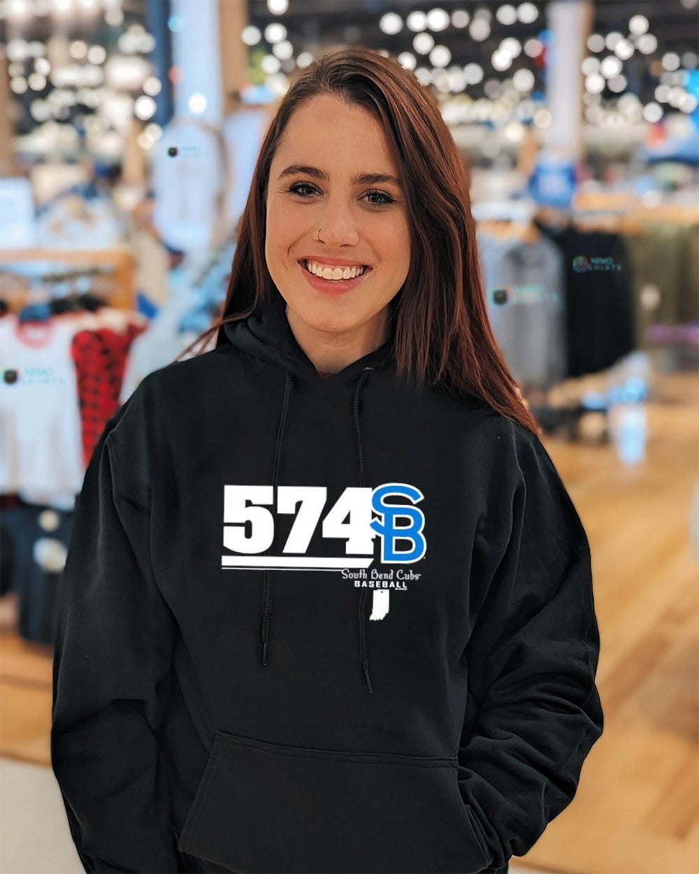 South Bend Cubs baseball 574 area code shirt