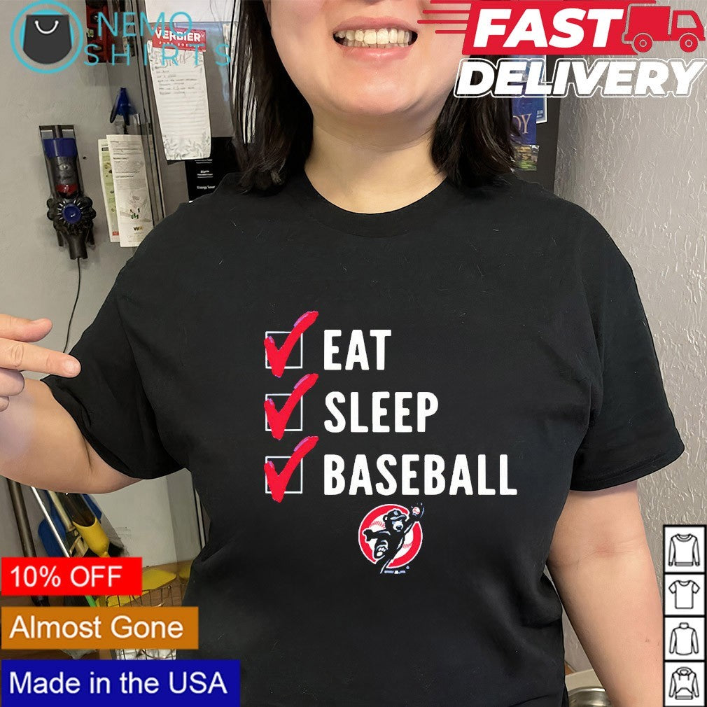 South Bend Cubs eat sleep baseball shirt