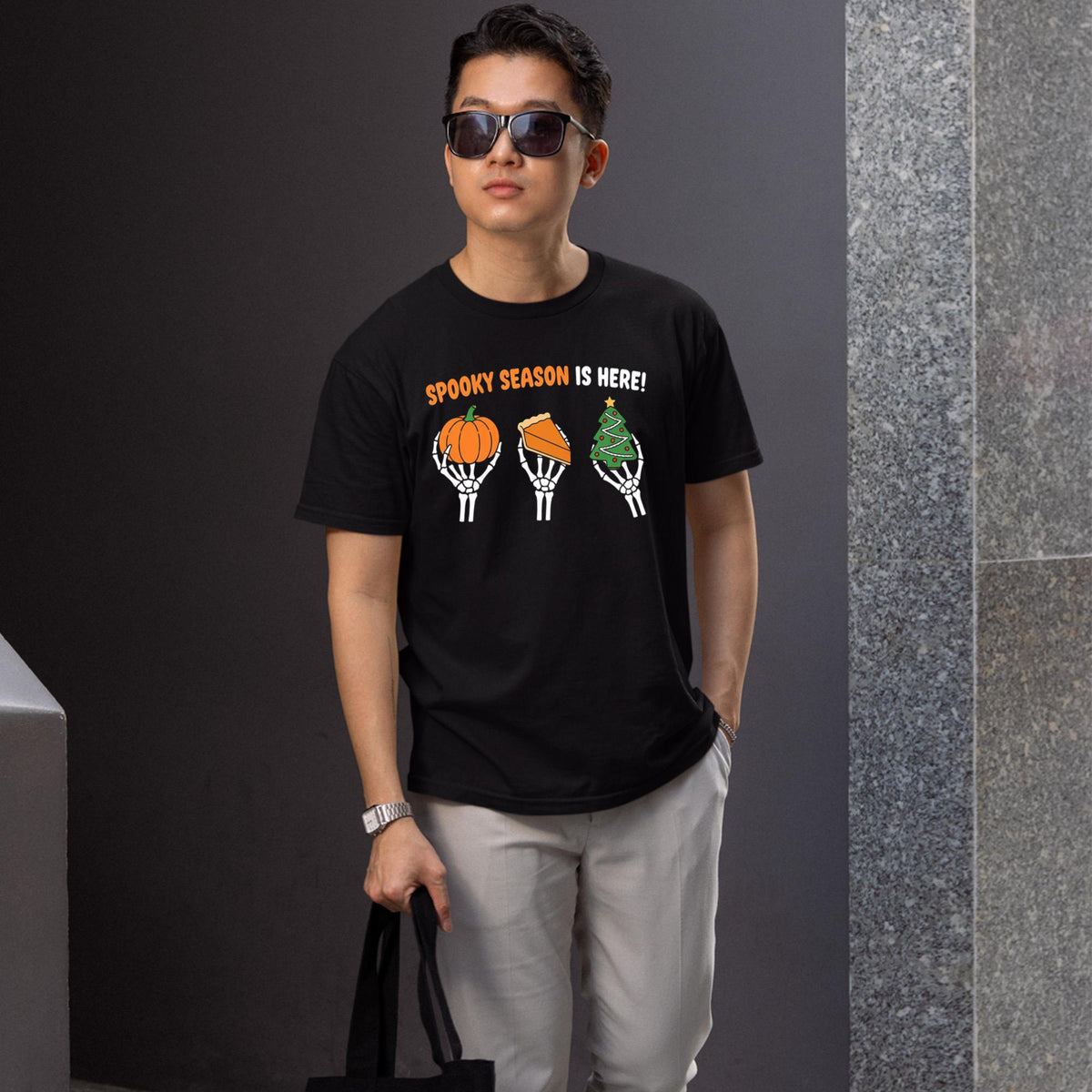 Spooky Season Is Here Pumpkin Pie Christmas Tree Shirt