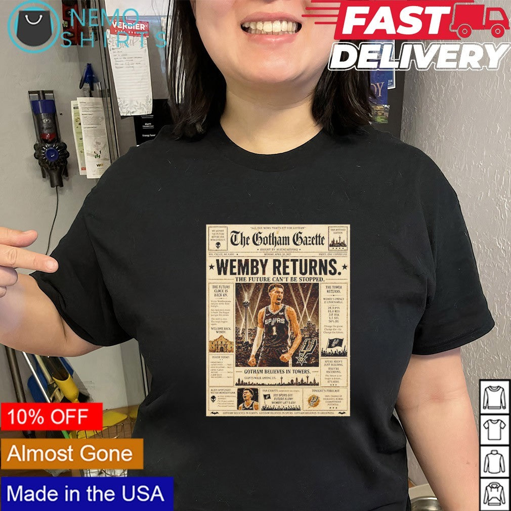 Spurs Wemby returns the future can’t be stopped shirt
