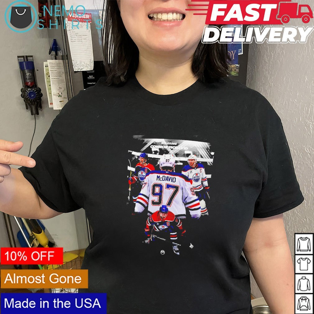 Starring Connor McDavid Edmonton Oilers player collage shirt