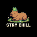 Stay Chill Cute Capybara And Frog