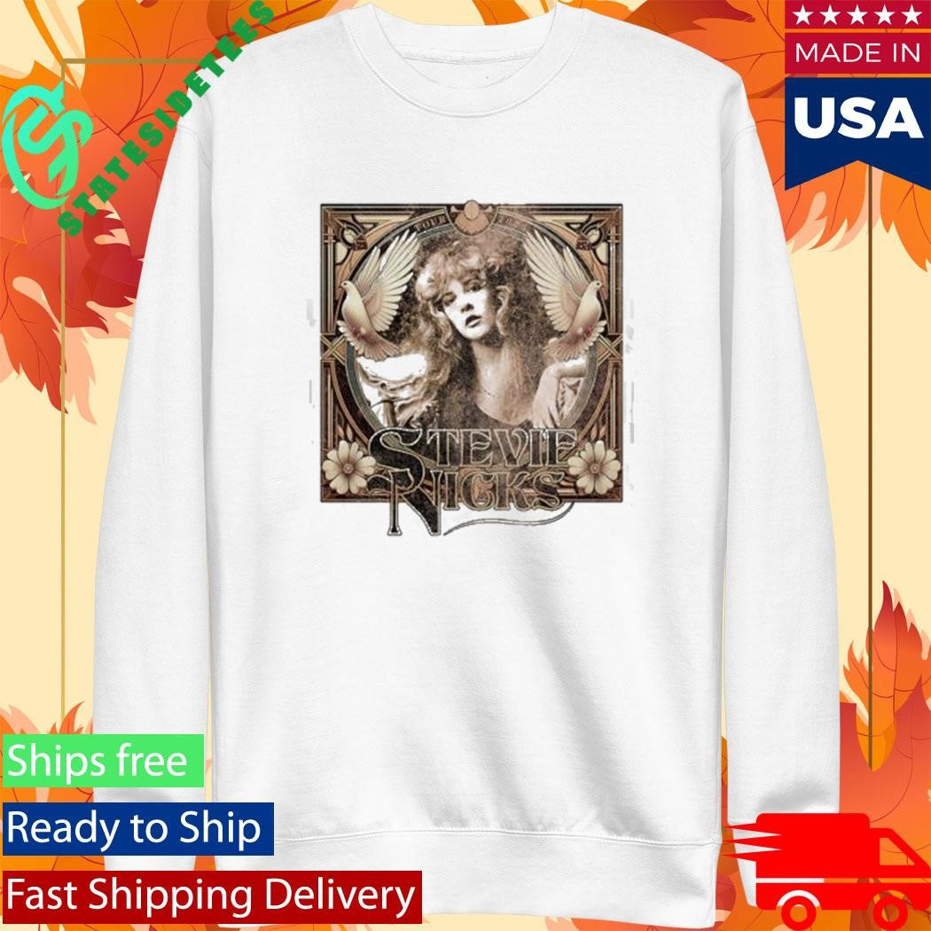 Stevie Nicks Tour 2025 Terracotta Doves Cropped Shirt