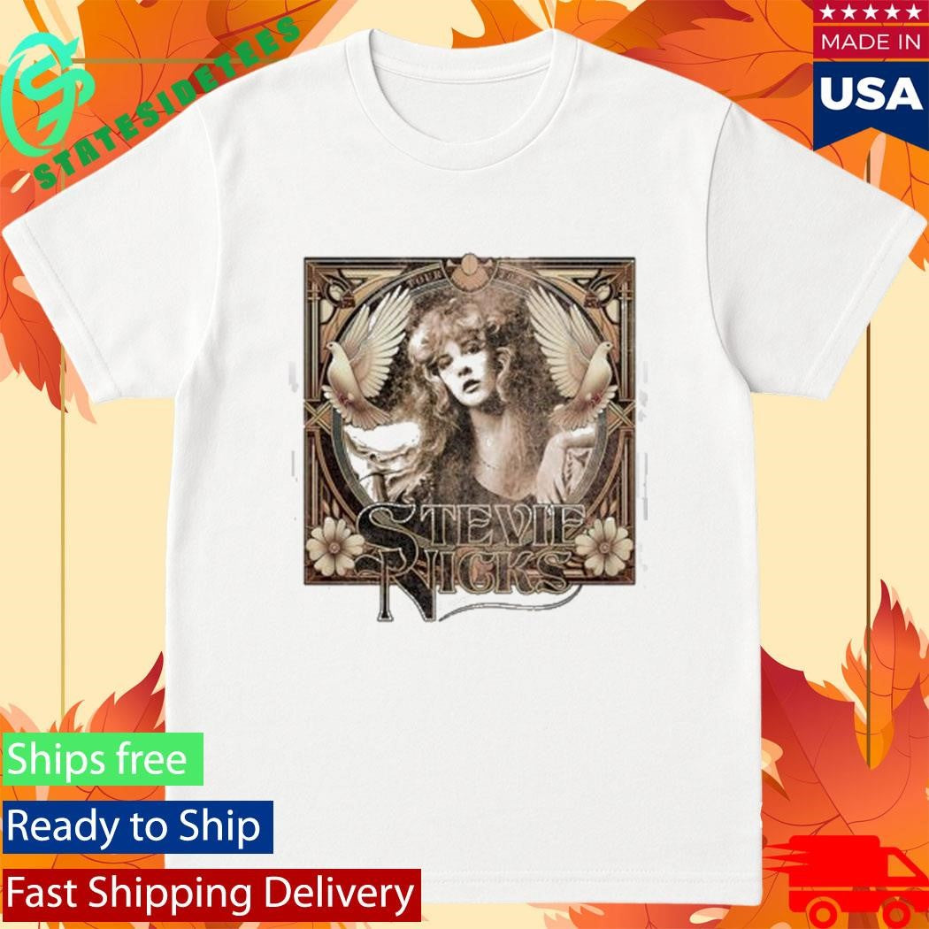 Stevie Nicks Tour 2025 Terracotta Doves Cropped Shirt