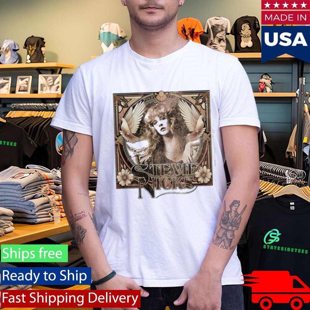 Stevie Nicks Tour 2025 Terracotta Doves Cropped Shirt
