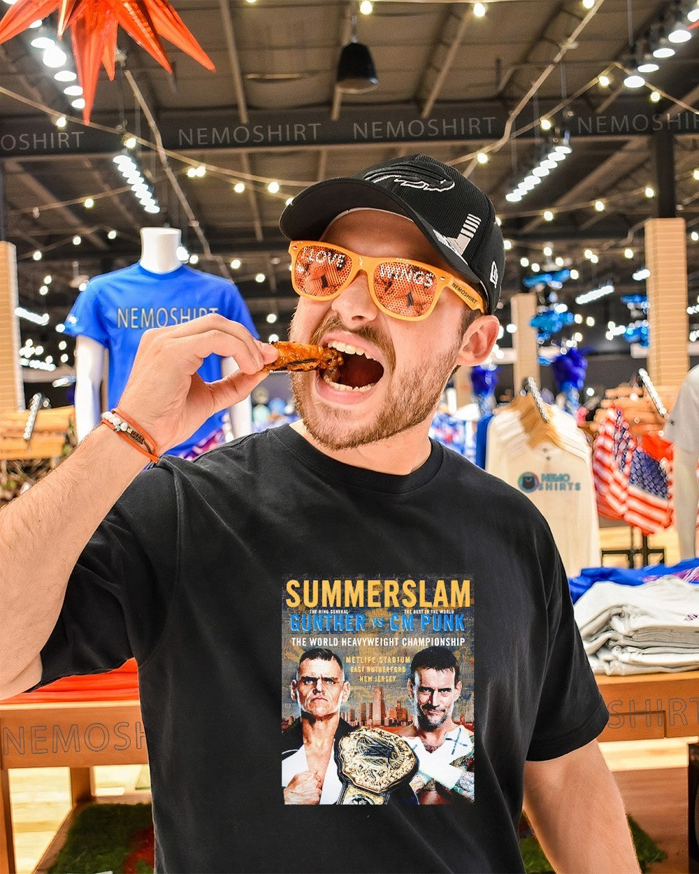 Summerslam Gunther vs CM Punk the world heavyweight championship shirt