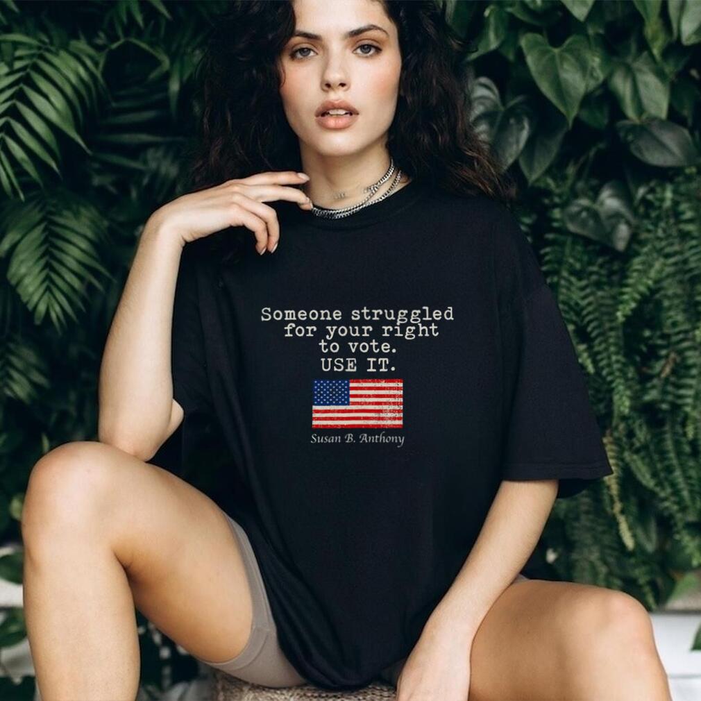Susan B Anthony Right To Vote American Flag Shirt