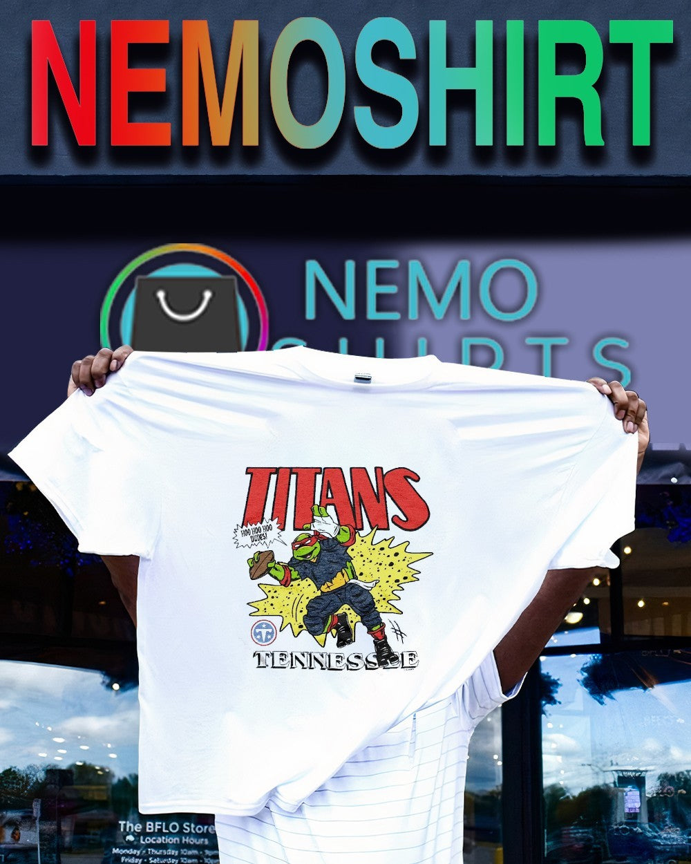 TMNT Raphael x Tennessee Titans shirt
