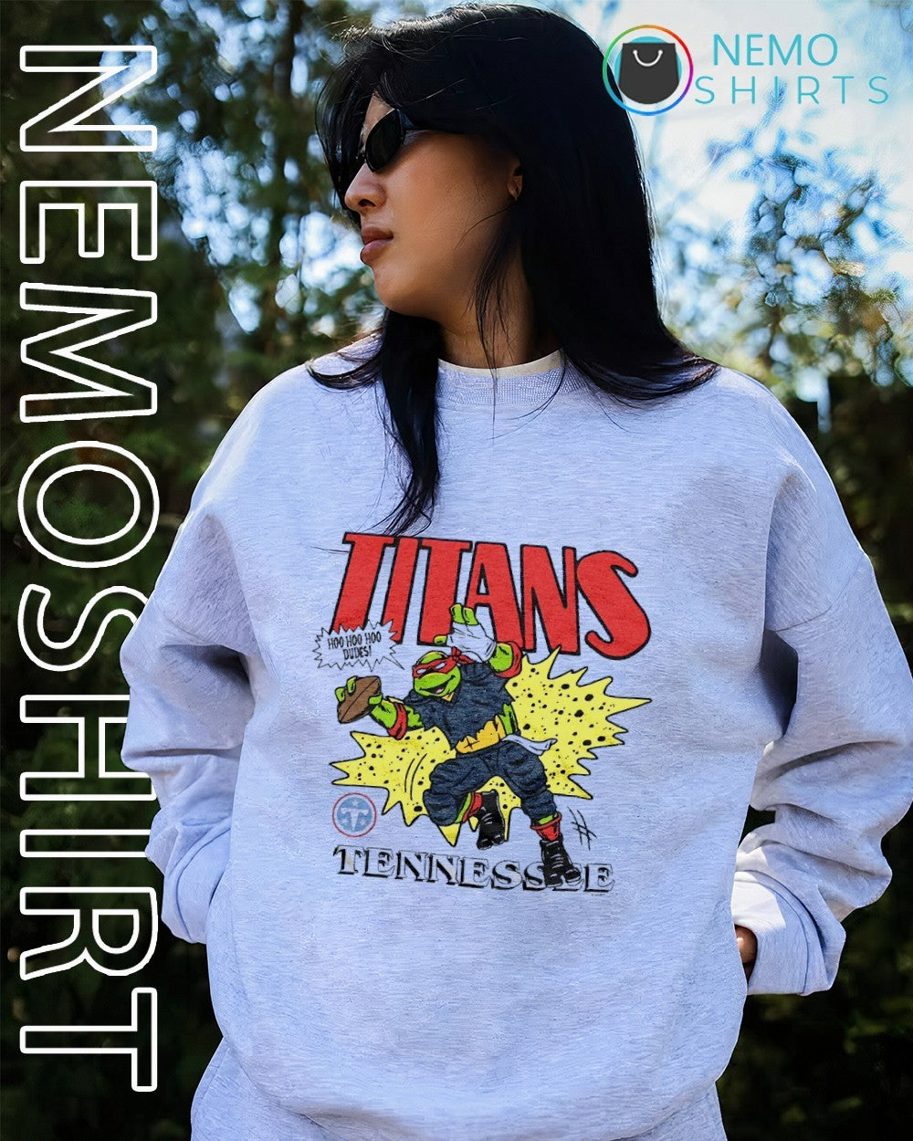 TMNT Raphael x Tennessee Titans shirt