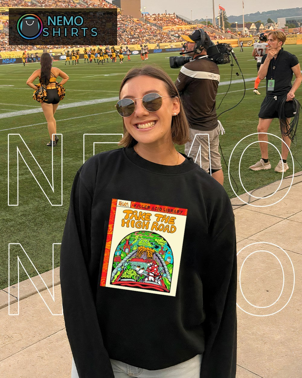 Take the high road killer acid library shirt