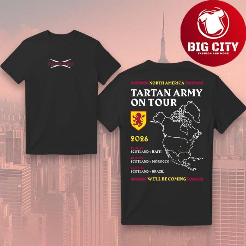 Tartan Army Scotland Tour 2026 Two Sided Tee Unisex T-shirt, Sweatshirt, Hoodie (1)